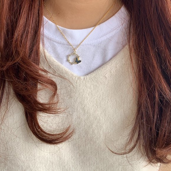 Gold Butterfly Necklace - Picture 5 of 5